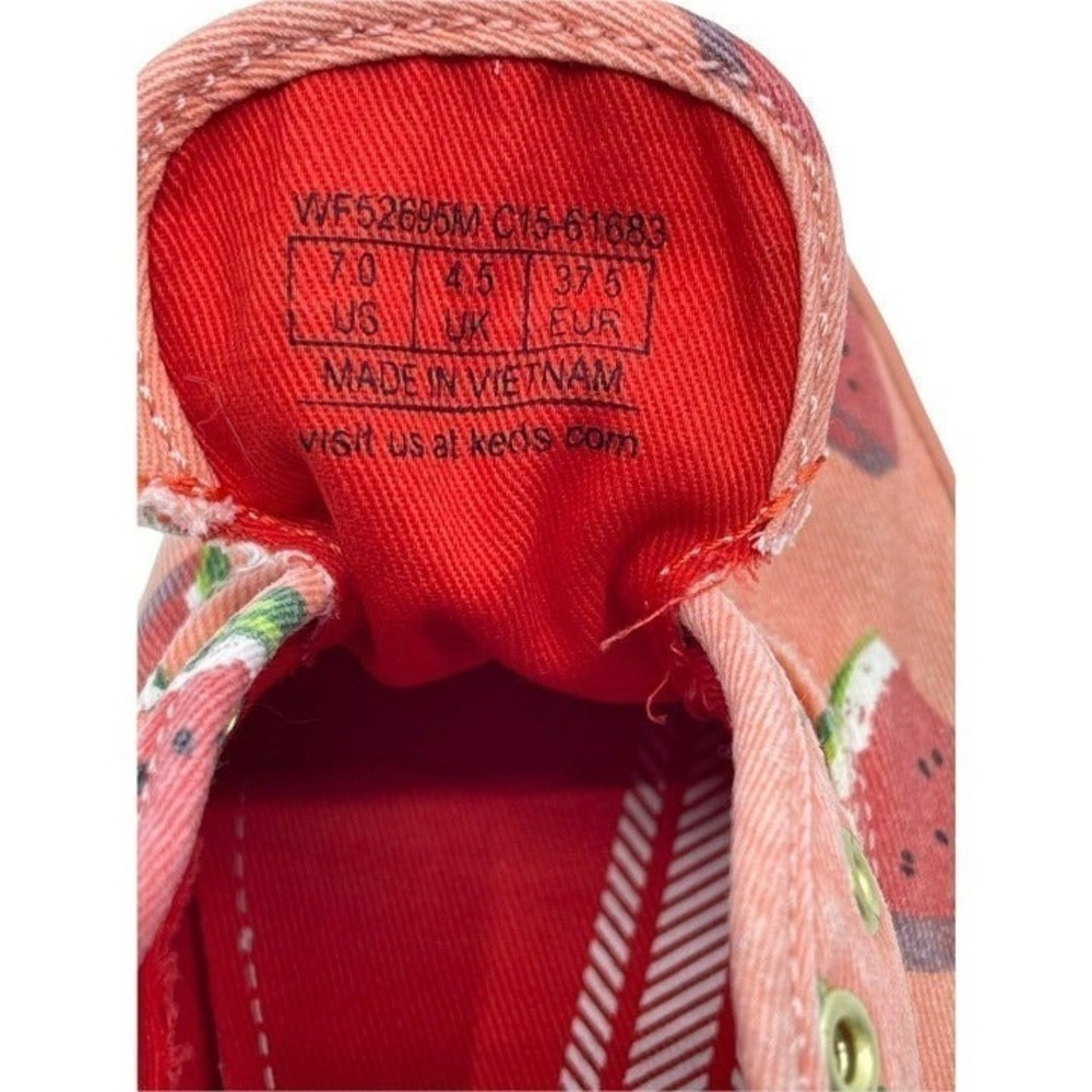 Keds Champion Sneakers Womens 7 Pink Watermelon Print Low Top Canvas - Picture 8 of 12